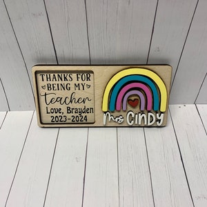 Post it Note Holder Teacher, Personalized Post it Note Holder, Teacher Appreciation Gifts, Sticky Note Holder, End of Year Gift, Teacher