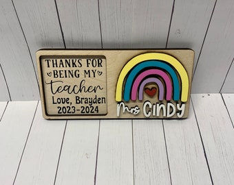 Post it Note Holder Teacher, Personalized Post it Note Holder, Teacher Appreciation Gifts, Sticky Note Holder, End of Year Gift, Teacher