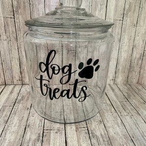 Dog Treat Jar Decal, Paw Print Decal, Jar Decal, Dog Decal, Kitchen ...