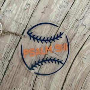 Baseball Bible Verse Keychain, Baseball Prayer Bag Tags, Baseball keychain, Sports keychains, Baseball bag keychain, Personalized Gift