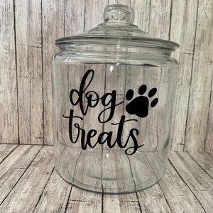 Dog Treat Jar Decal, Paw Print Decal, Jar Decal, Dog Decal, Kitchen ...