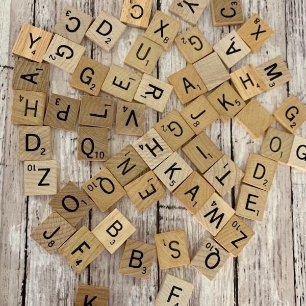 Individual Scrabble Tiles, Vintage Scrabble Tiles, Wood Letter Tiles, Scrabble Letters, Alphabet Letters, You Choose Letters, Wood Pieces