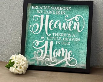 Heaven Frame Memorial Print | Angel Wings Photo Frame | In Loving Memory Keepsake | Sympathy Gift | Personalized Loss Gift