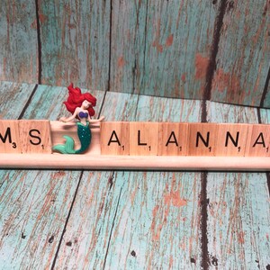 Personalized Little Mermaid Scrabble Teacher Name Plate image 7
