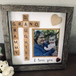 Scrabble frame, family frame, Photo Frame, Grandma gift , grandpa gift, nana gift, pa gift ,grandparents scrabble