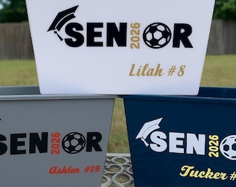 Personalized Soccer Team Bucket: Senior Night Gift