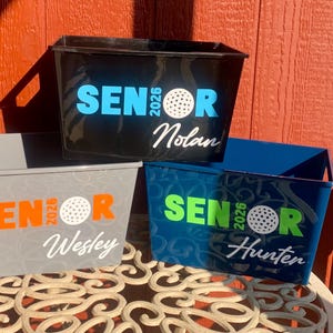 Personalized Class of 2026 Golf Gift Bucket, Golf Senior Night, Personalized Senior Basket, High School Graduate, College Graduate,Golf Gift
