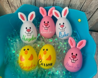 Easter Eggs, Personalized Easter Basket Fillable Eggs, Personalized Easter Egg, Kids Easter Gift, Easter Party Favors, Easter Egg Hunt