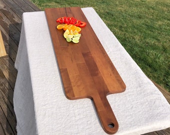 Extra Large 12" X 48" Charcuterie Bread Board Rectangular long Narrow Food Safe! handle