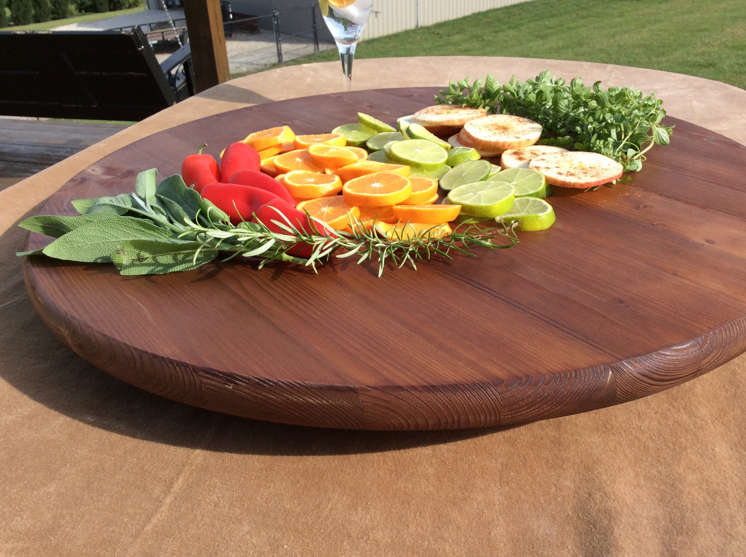 36 Lazy Susan Extra Large Round Charcuterie Bread Board Etsy