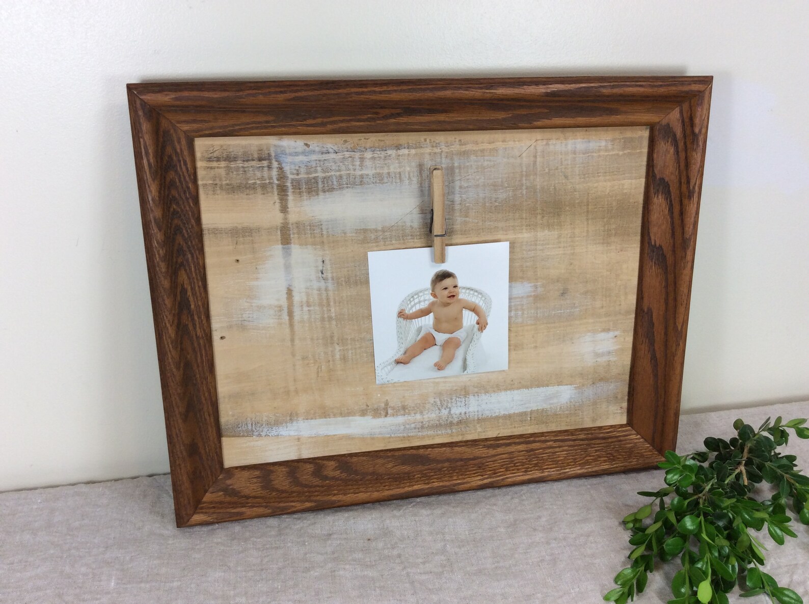 11 X 16 Picture Frame oak Large Wood Rustic clip Etsy