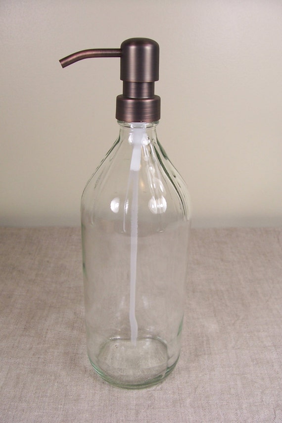 Download 32 Ounce Oz Bottle Soap Dispenser Bathroom Kitchen Pump Clear Etsy