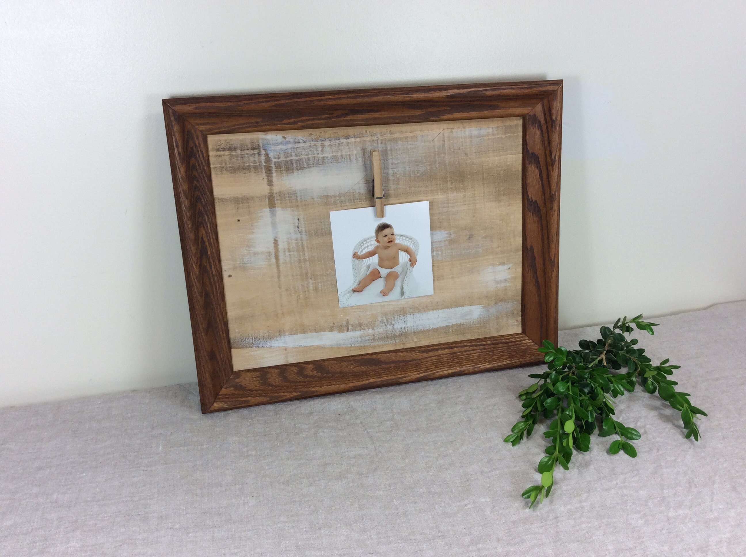 11 X 16 Picture Frame oak Large Wood Rustic clip Etsy