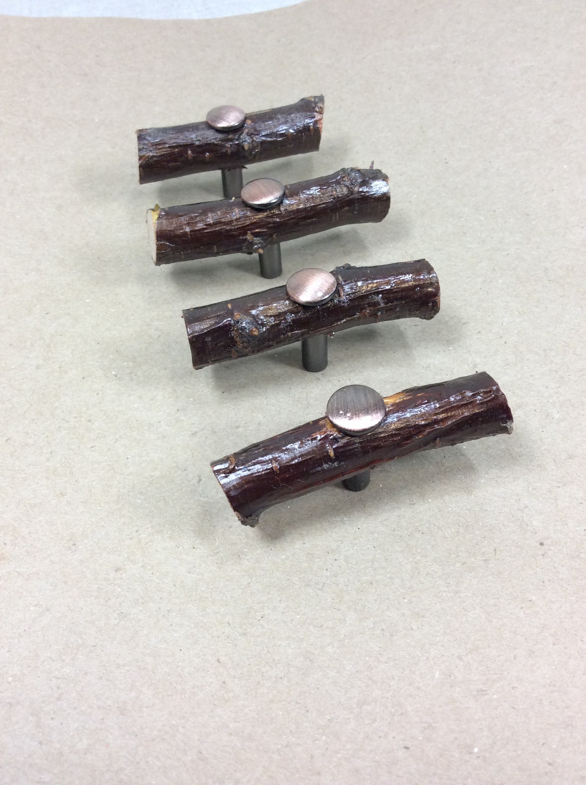 Real Twig Drawer Pulls Set of 4 Branch Wood Knobs Etsy