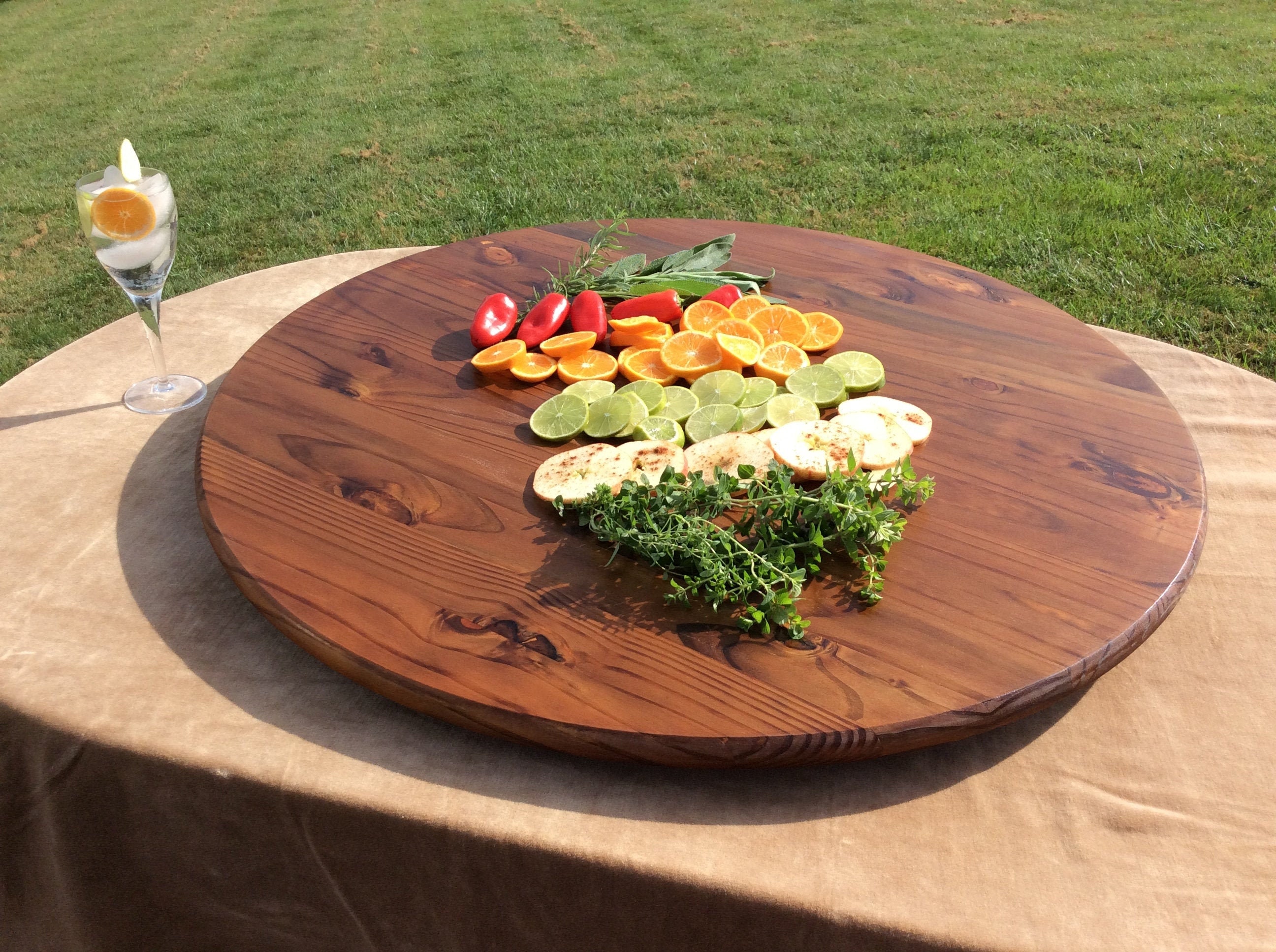 Food Extra Large Round Charcuterie Board Large Round Board For