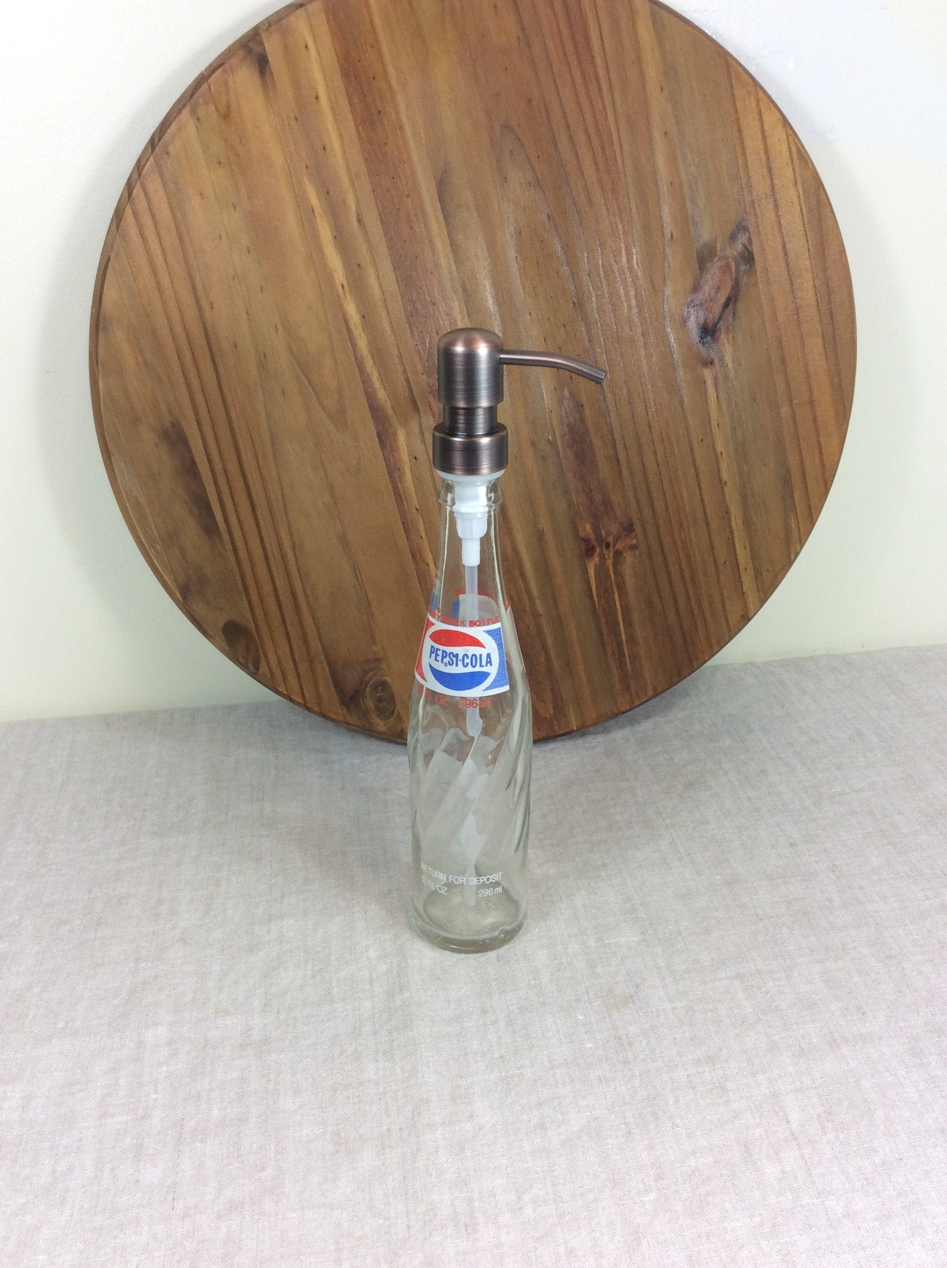 Vintage Pepsi Cola Soda 12 Oz Bottle Soap Dispenser Bathroom