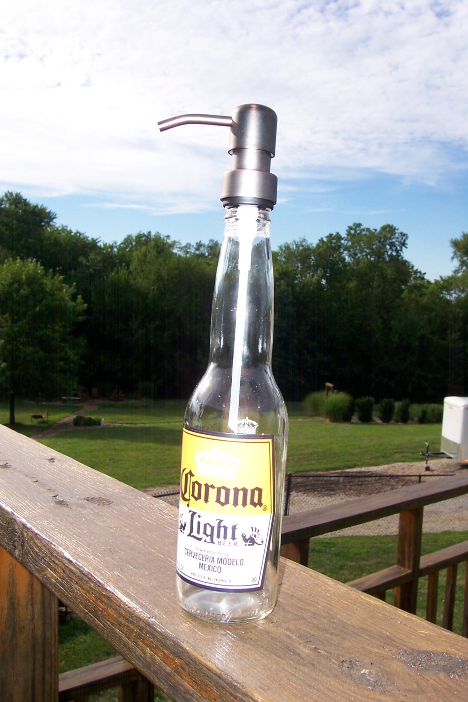 Corona Light Lite Beer Bottle Soap Dispenser Bathroom Kitchen Etsy