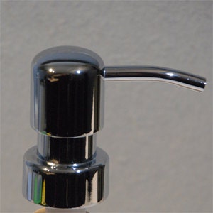 Soap Dispenser Bathroom Kitchen Pump chrome Metal Shampoo silver Refillable reuse liquid storage Modern