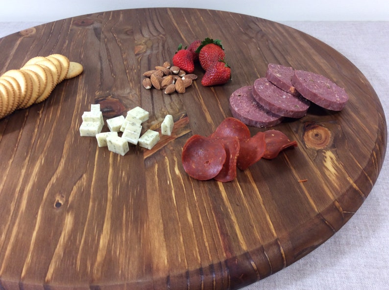 Lazy Susan Extra Large 24 Round Charcuterie Bread Board Etsy