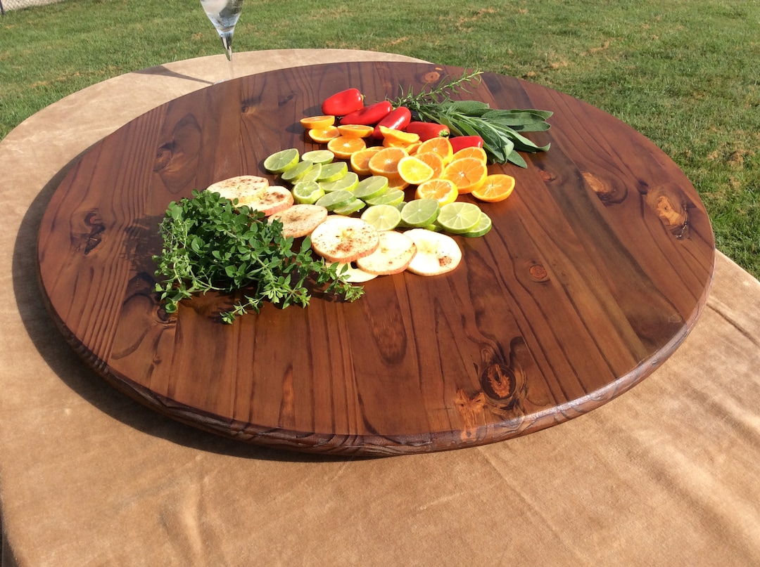 36 Lazy Susan Extra Large Round Charcuterie Bread Board Giant Etsy
