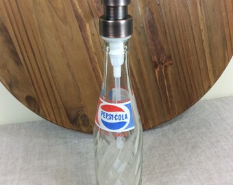 Vintage Pepsi Cola Soda 12 Oz Bottle Soap Dispenser Bathroom
