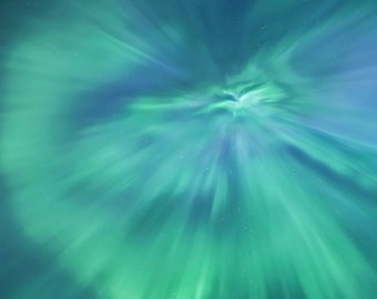 Northern Lights Print, Aurora Borealis Corona Photo, Astrophotography, Pastel Wall Art, Northern Lights Art, Large Wall Art