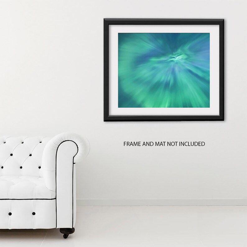 Northern Lights Print, Aurora Borealis Corona Photo, Astrophotography, Pastel Wall Art, Northern Lights Art, Large Wall Art image 2