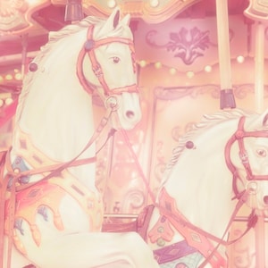 Nursery Decor, Nursery Wall Art, Girl&#39;s Wall Art, Carnival Photography, Paris Carousel, Carousel Horse, Girls Room Wall Decor