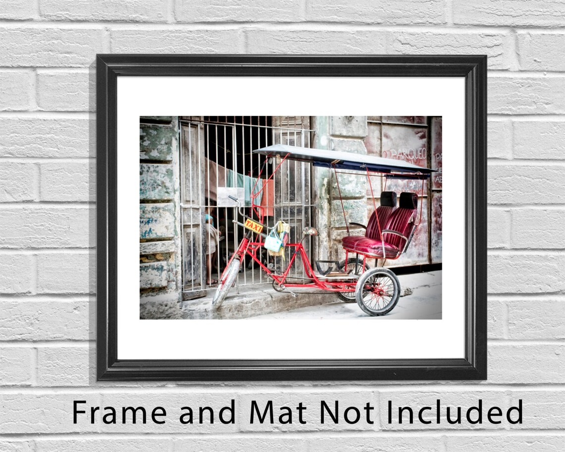 Cuba Cuba Taxi Bike Cuba Wall Print Havana Cuba Taxi - Etsy