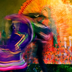 Mexican Folk Dancers Folklorico Day of the Dead Cinco De Mayo Abstract Dancers Latin Dancers Colorful Mexican Costumes Photograph Latin Art