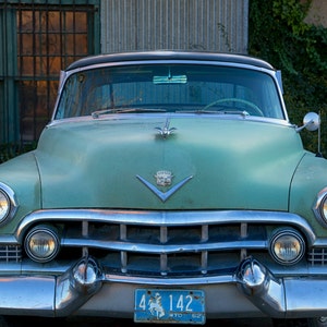 1950s Cadillac Vintage Cadillac 50s Vintage Car Print Classic Car Photography Classic Car Art Print Retro Wall Decor Gift For Dad Men&#39;s Gift