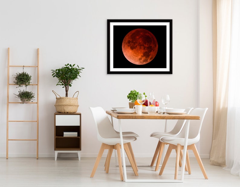 Lunar Eclipse Print, Lunar Eclipse Wall Art, Astrophotography, Astronomy Print, Lunar Eclipse