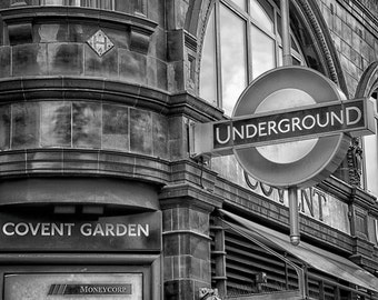 London Underground, London Print, London Art, London Photography, City Photography Black and White Wall Art Photography Print Wall Art Print