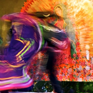 Mexican Dancers  Abstract Dancers  Day of the Dead  Mexican Folk Dancers  California Photography  Colorful Wall  Art Fine Art Photograph