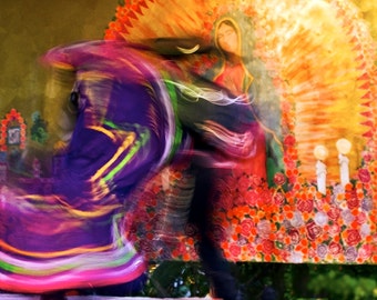 Mexican Dancers  Abstract Dancers  Day of the Dead  Mexican Folk Dancers  California Photography  Colorful Wall  Art Fine Art Photograph