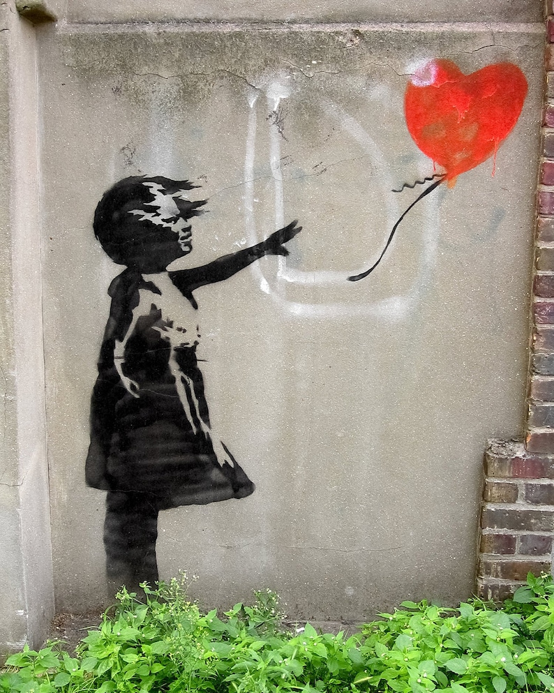 Banksy Balloon Girl Banksy Street Art London Graffiti Art - Etsy Hong Kong