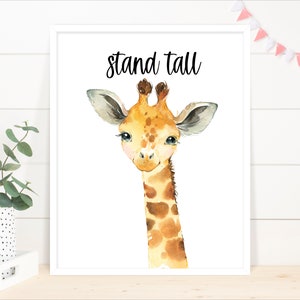 Jungle Animals Print, Gender Neutral Wall Art, Nursery prints, Bedroom Decor, New Baby, Safari Animals, African Animals, Instant Download