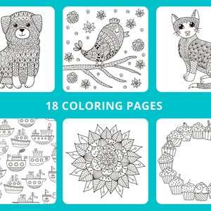 A Bundle of Coloring Pages - Doodles - Mandala