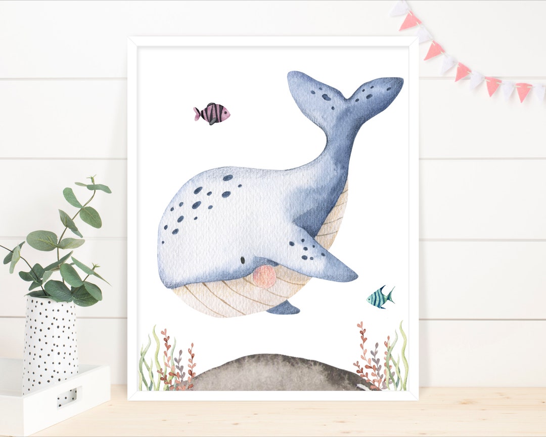 Under the Sea Wall Art- Nautical Nursery Decor - Ocean Nursery Print ...
