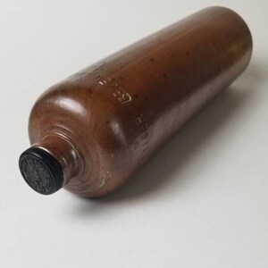 Antieke Amsterdamse Erven Lucas Bols Lootsje steengoed BOLS-fles, 1 liter