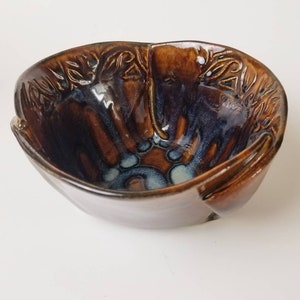 Vintage signed Hilborn ceramic handmade ceramic bowl, made in Canada