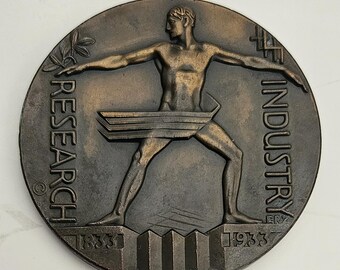 1933 Chicago Century of Progress Exposition Emil Zettler Bronze Medal