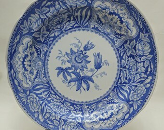 Plato llano vintage Spode Blue Room Collection 'Floral', fabricado en Inglaterra.