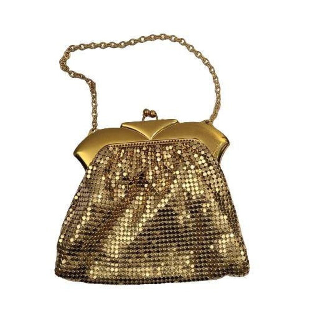 Whiting & Davis Gold Metal Mesh Purse With Gusseted Sides - Etsy