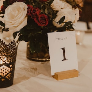 Wedding Table Numbers – Black & White, Minimalist, Classic Wedding Decor