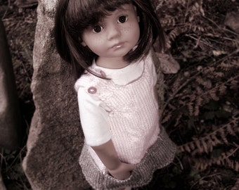 Hana Doll Dress Hand Knitting Pattern: Pocket Tunic for Gotz Happy Kidz (PDF Pattern)