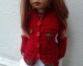 OOAK Hand Knitted Steampunk Doll Outfit: Fits Gotz & American Girl Dolls