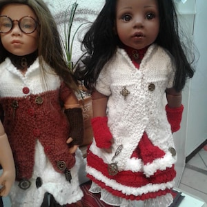 OOAK Hand Knitted Steampunk Outfit designed to fit Gotz Happy Kidz and Hannah dolls, also fits 18inch American Girl dolls