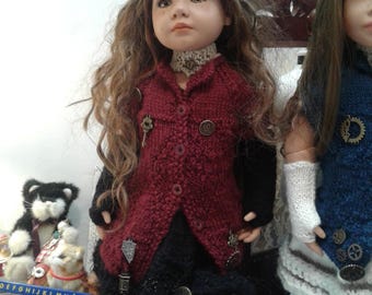 OOAK Hand Knitted Steampunk Doll Outfit for 18-inch Dolls