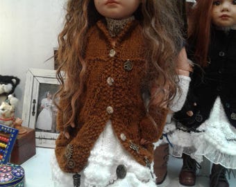 OOAK Hand Knitted Steampunk Outfit for Gotz Dolls fits AG Dolls
